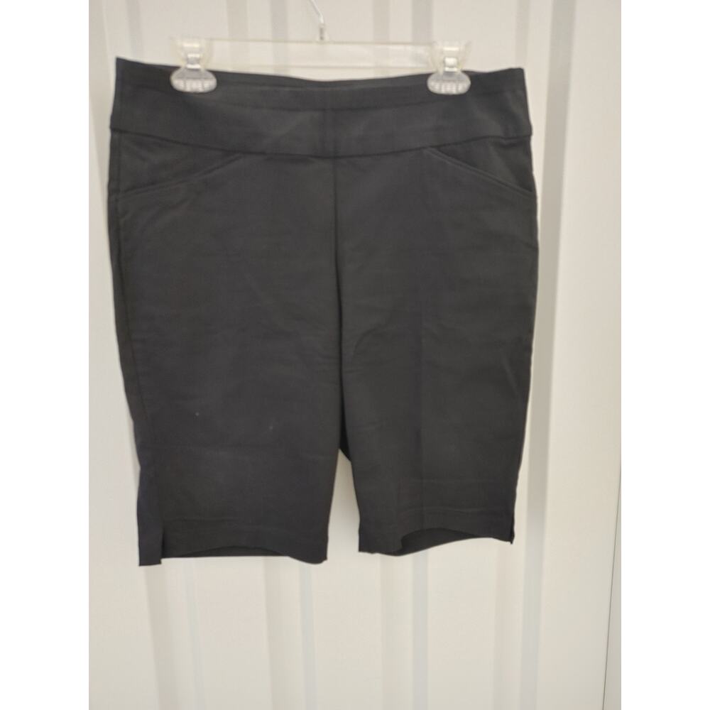 Christopher & Banks Signature Slimming Bermuda Shorts Black Sz 10